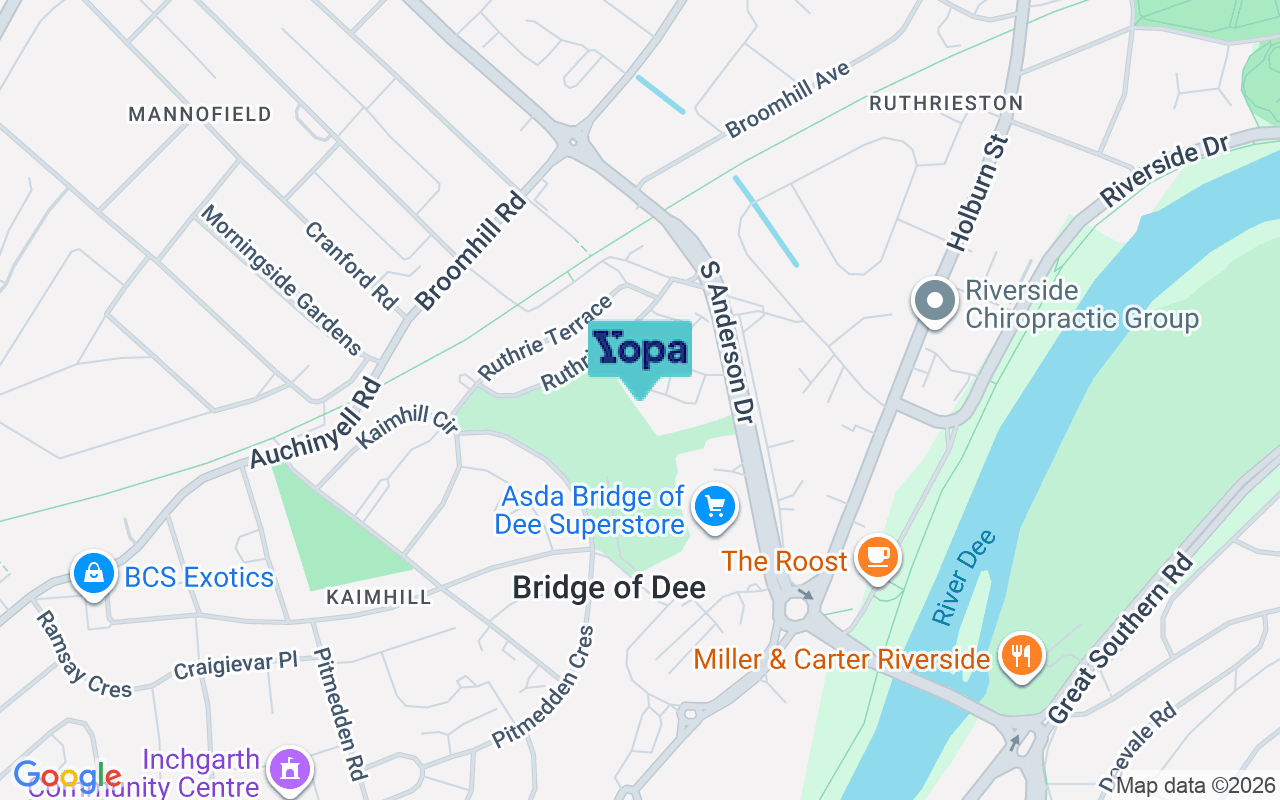 Map showing the location of AB10 7HW