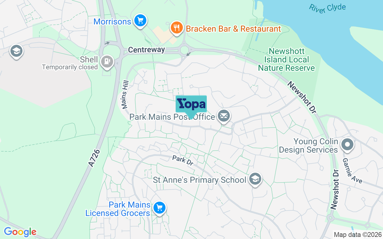 Map showing the location of PA8 7JE