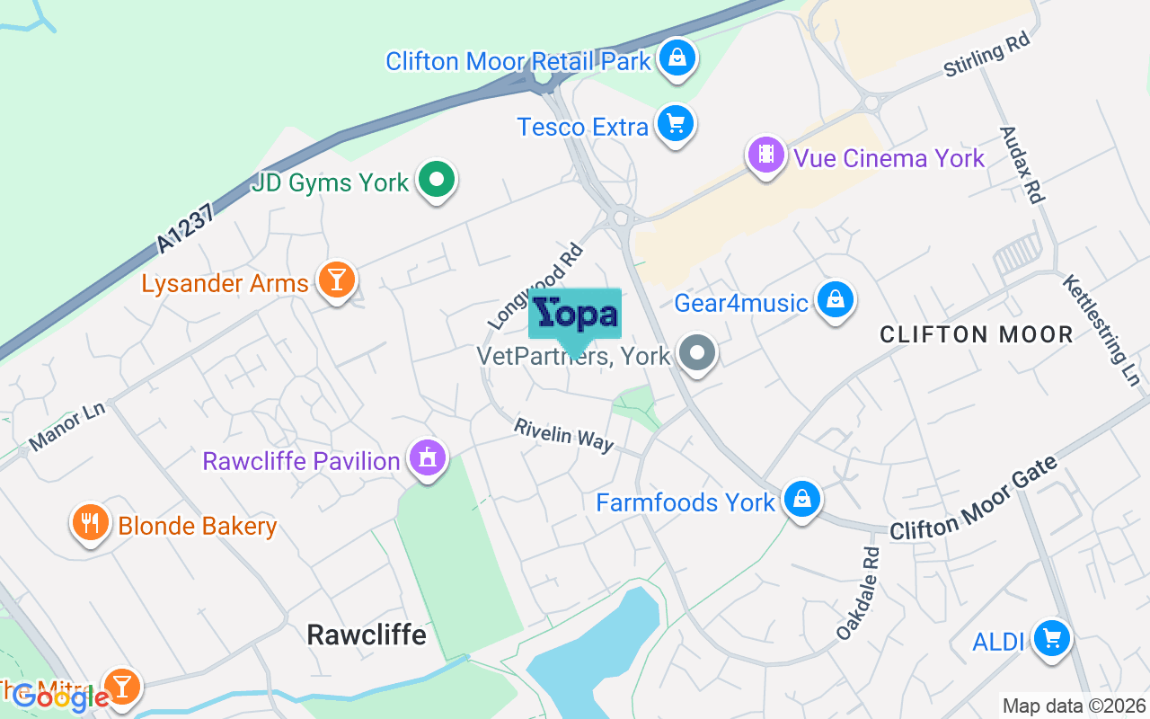 Map showing the location of YO30 4SU