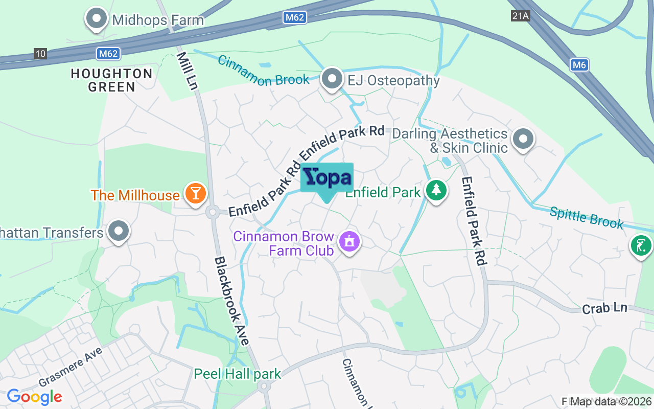 Map showing the location of WA2 0SN