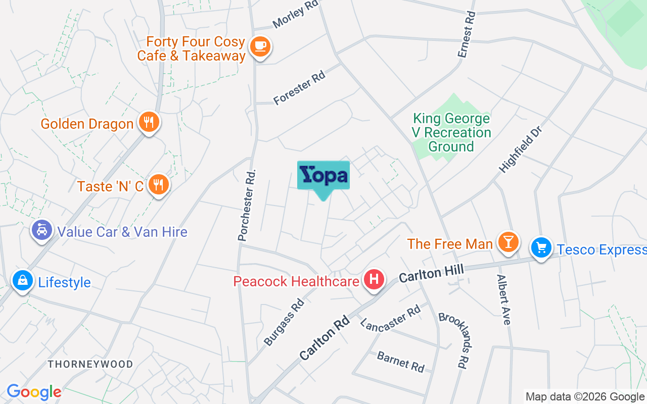 Map showing the location of NG3 6ND