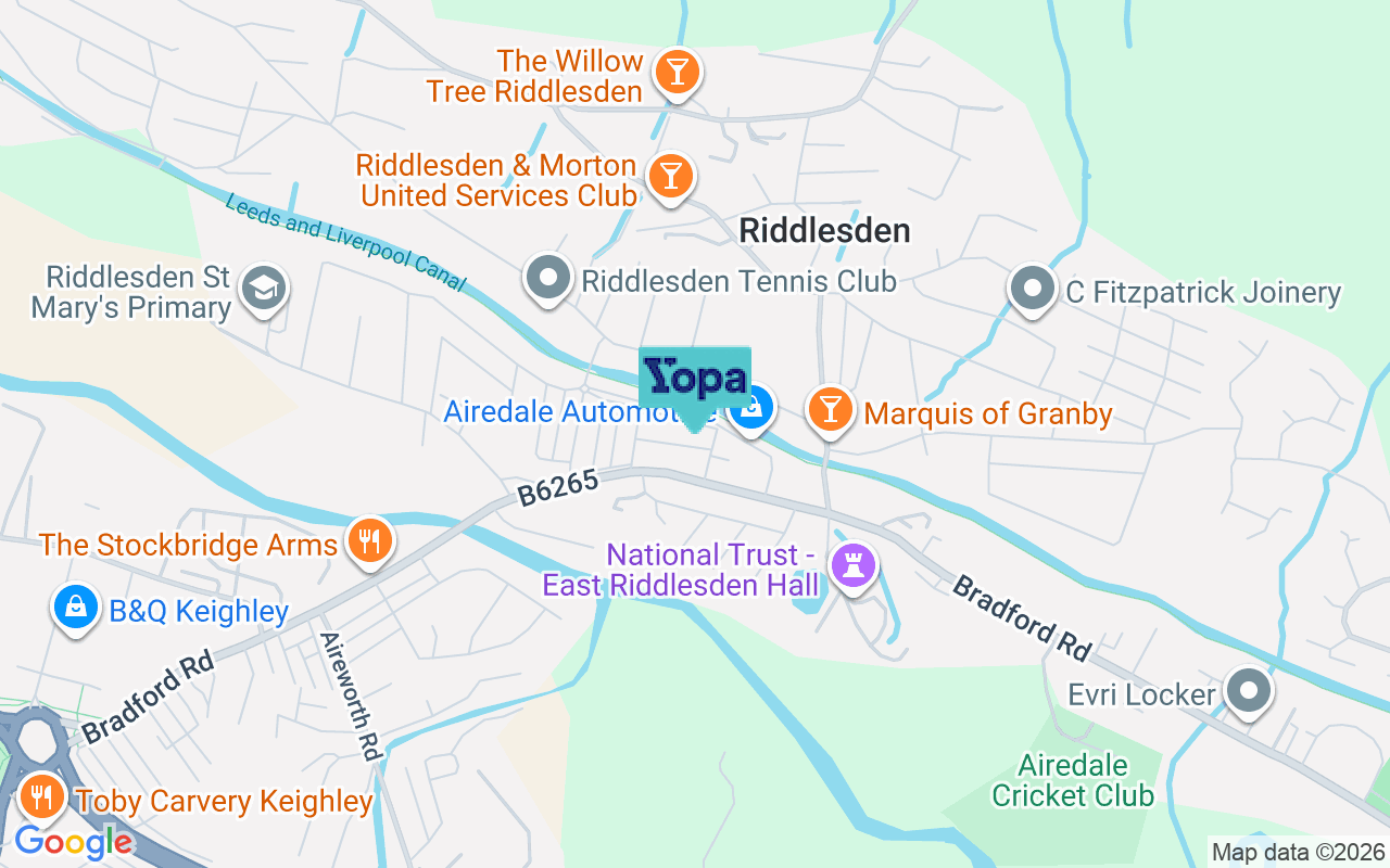 Map showing the location of BD21 4EX
