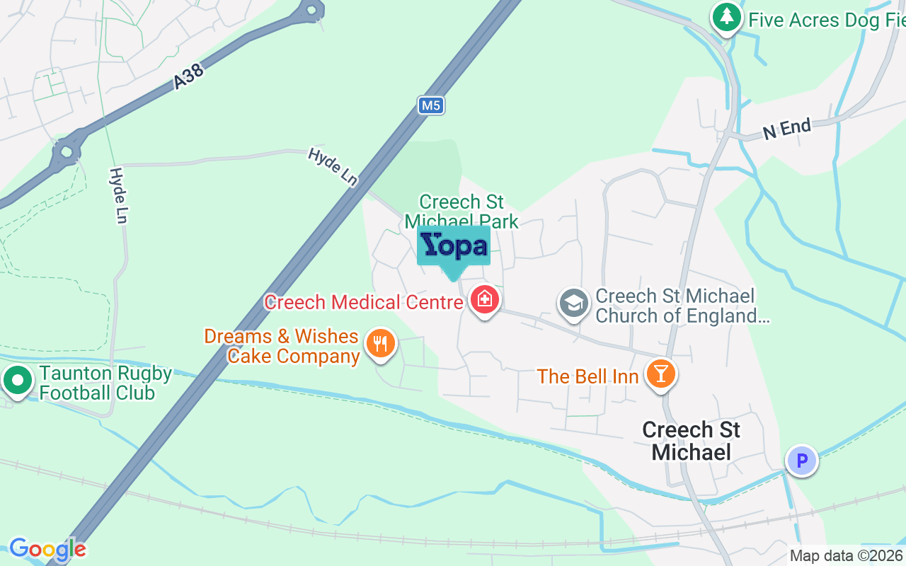 Map showing the location of TA3 5FA