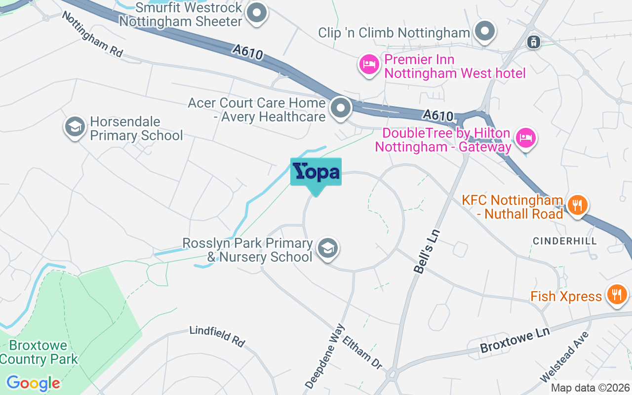 Map showing the location of NG8 6DH