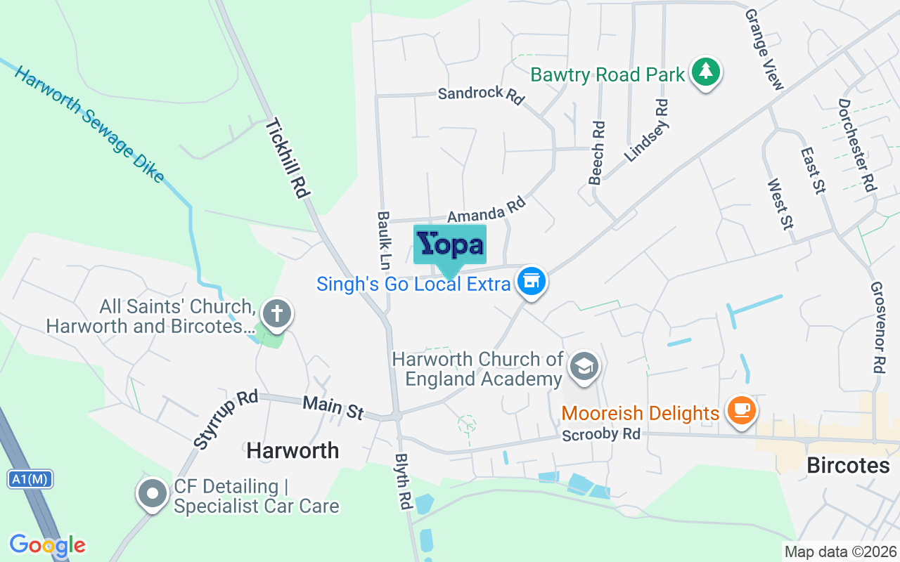 Map showing the location of DN11 8HG