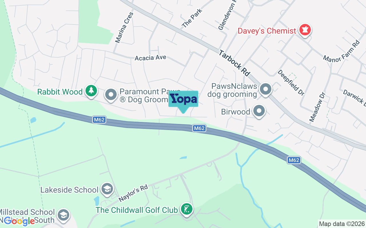 Map showing the location of L36 5UA