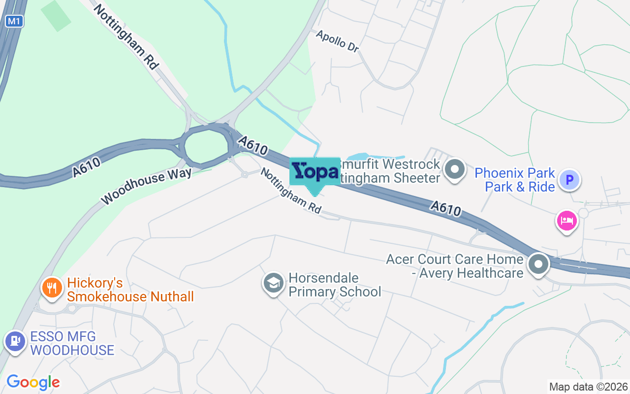 Map showing the location of NG16 1AX