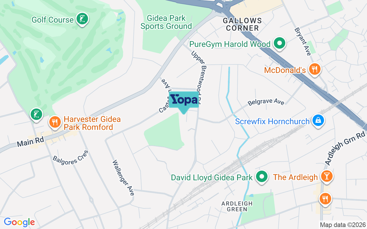 Map showing the location of RM2 6QH
