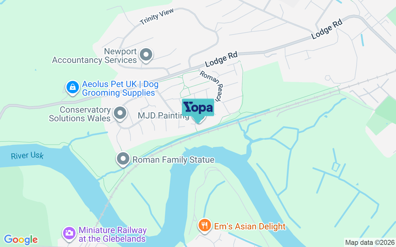 Map showing the location of NP18 3RB