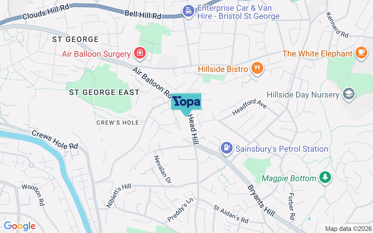 Map showing the location of BS5 8LW