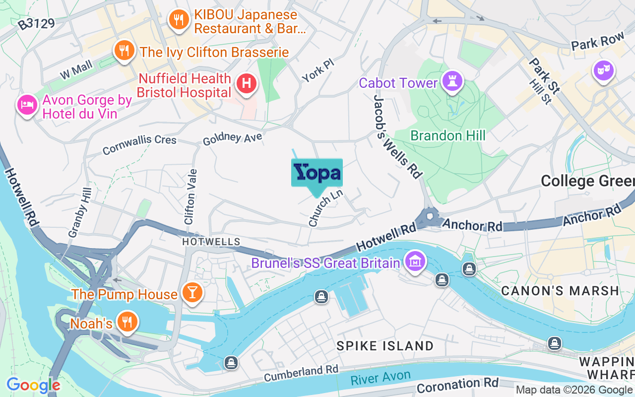 Map showing the location of BS8 4TP
