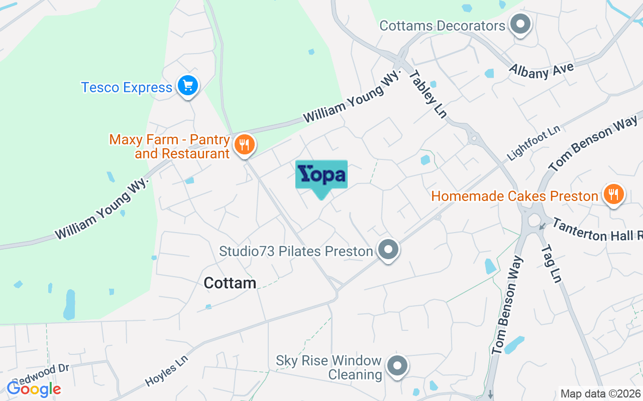 Map showing the location of PR4 0QL