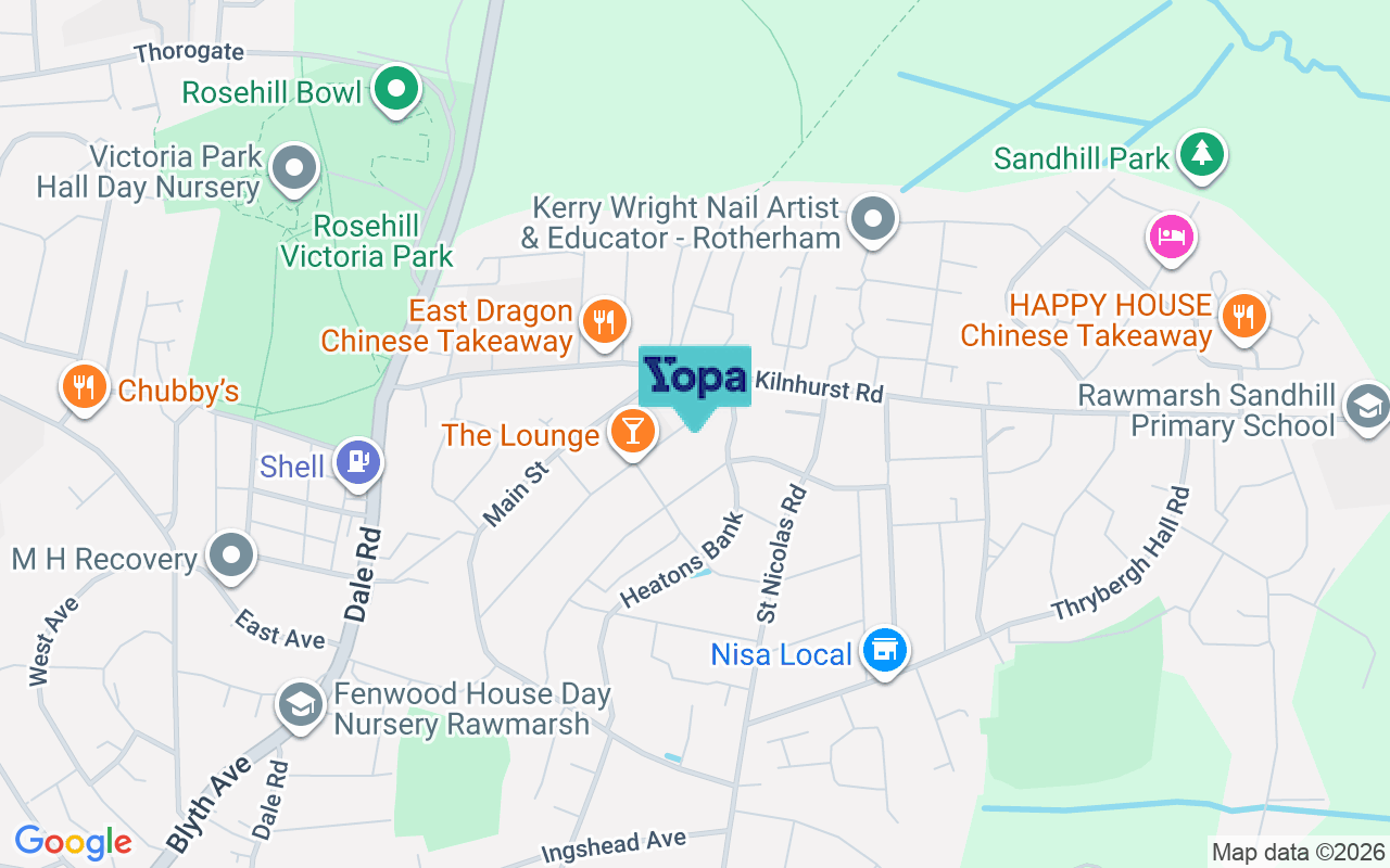 Map showing the location of S62 5RG