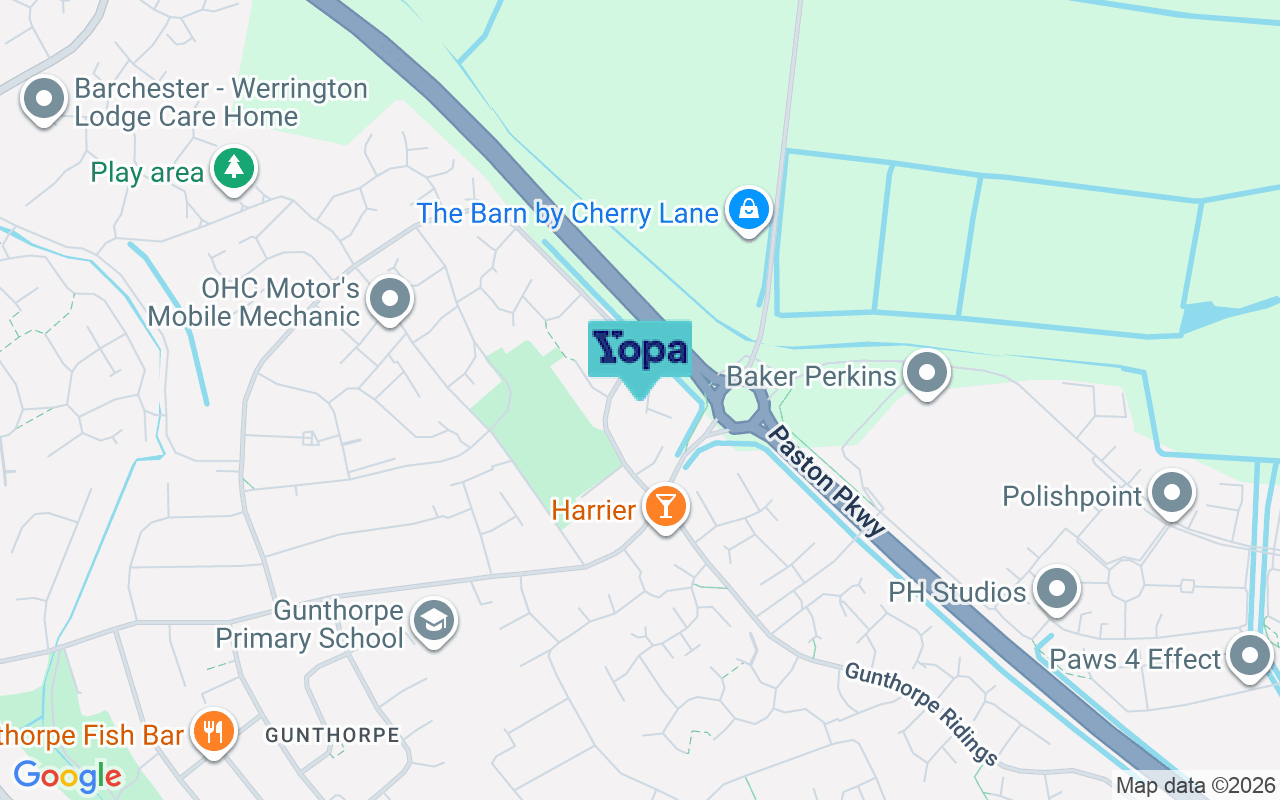 Map showing the location of PE4 7JP