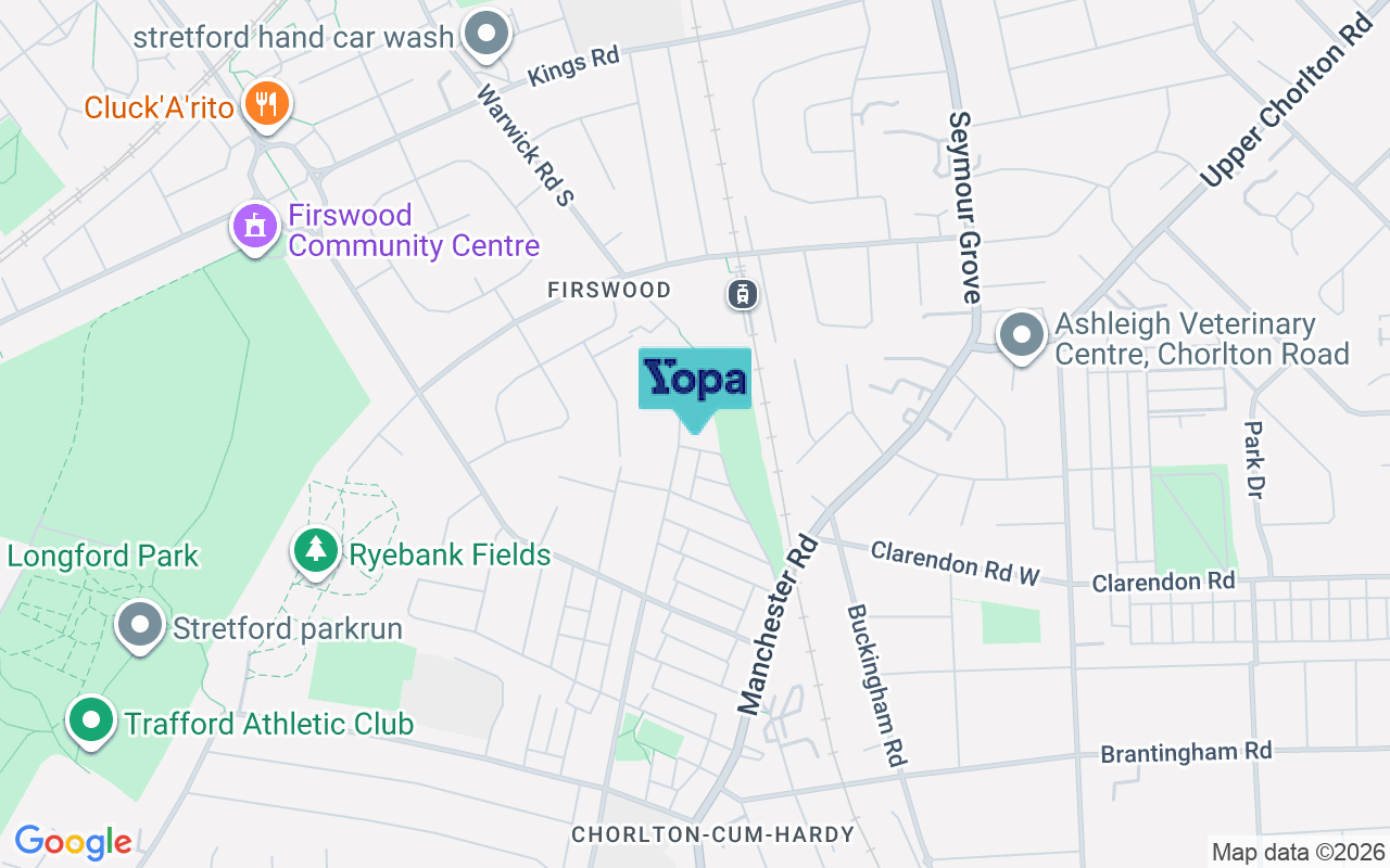 Map showing the location of M21 9GW