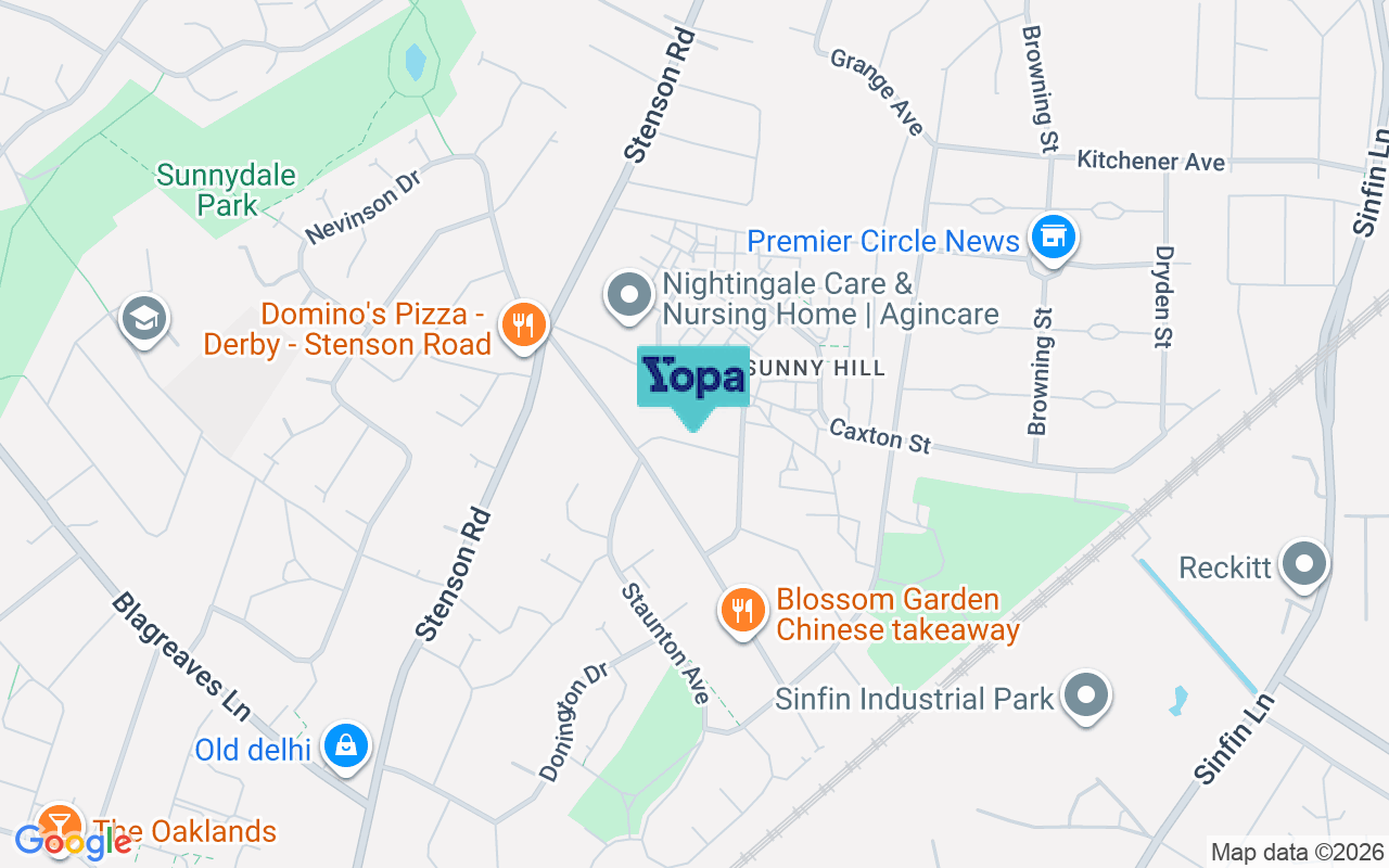 Map showing the location of DE23 1LD