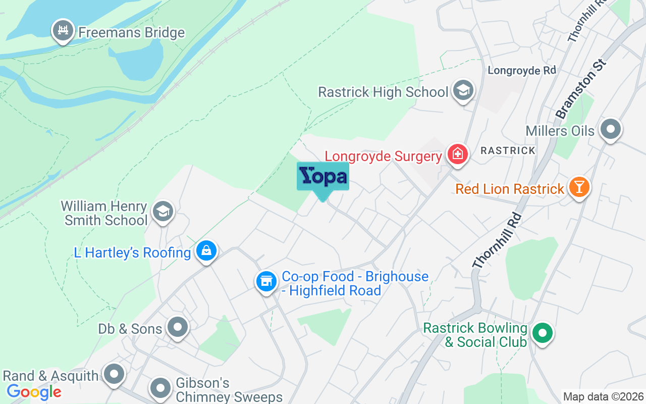 Map showing the location of HD6 3PH