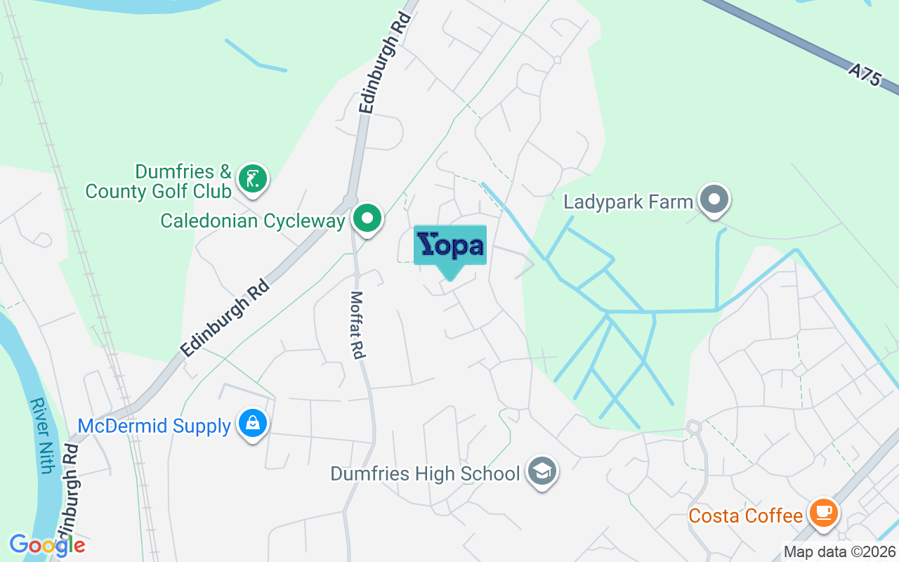 Map showing the location of DG1 3WF