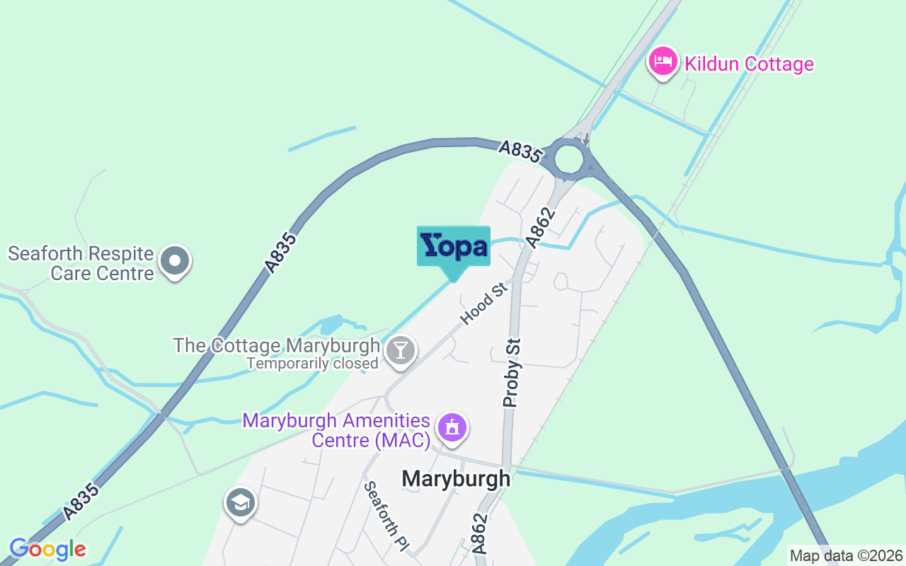 Map showing the location of IV7 8EB
