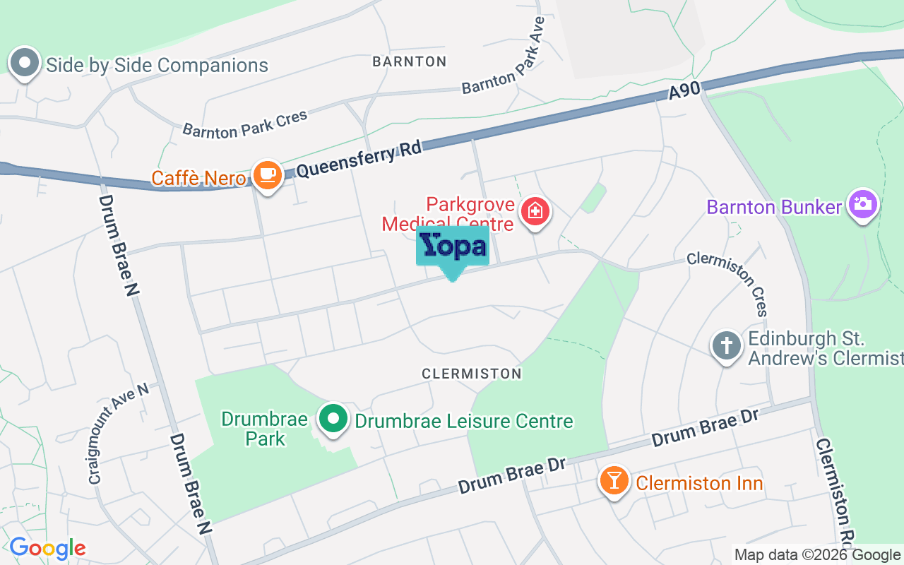 Map showing the location of EH4 7NL