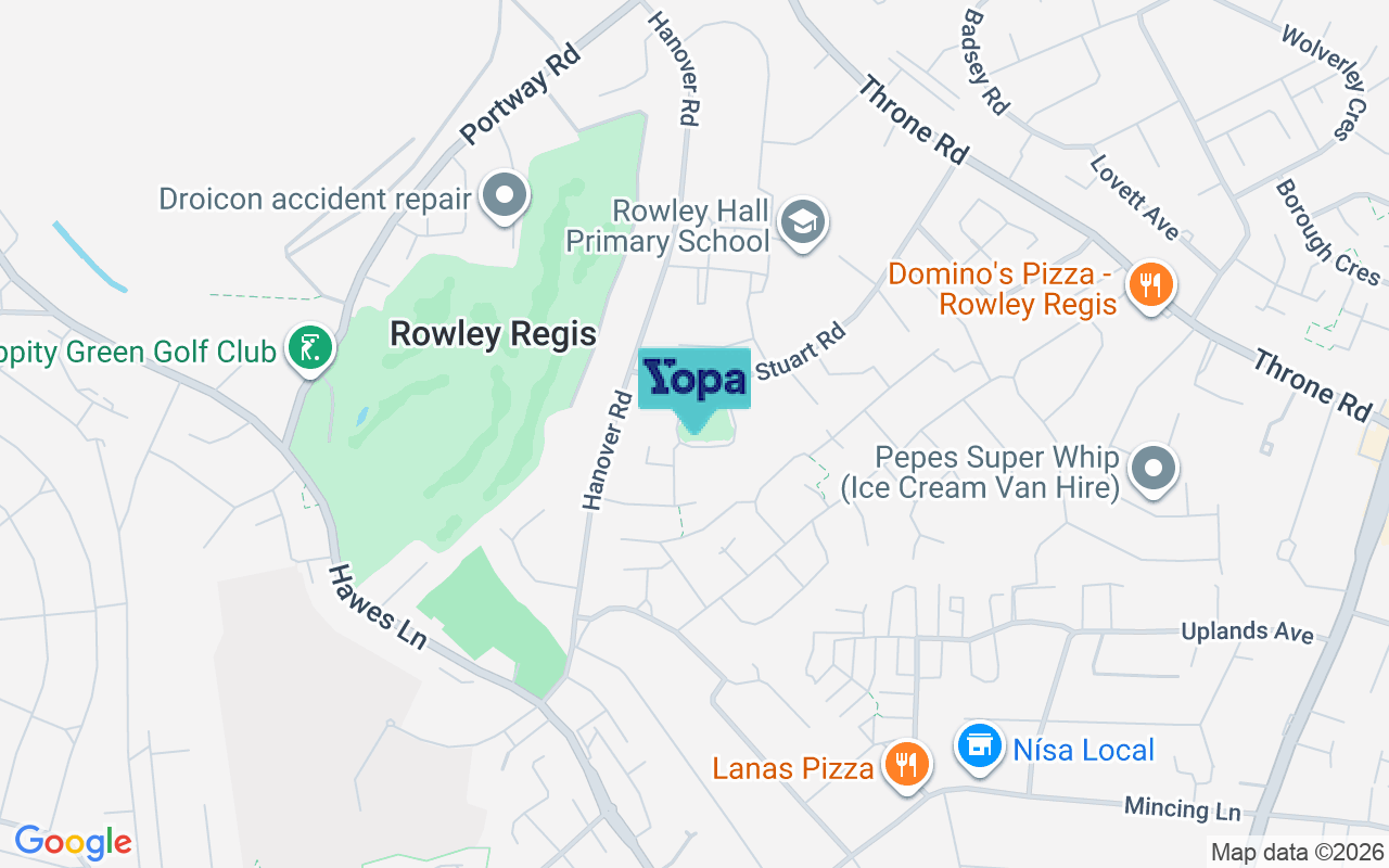 Map showing the location of B65 9HY