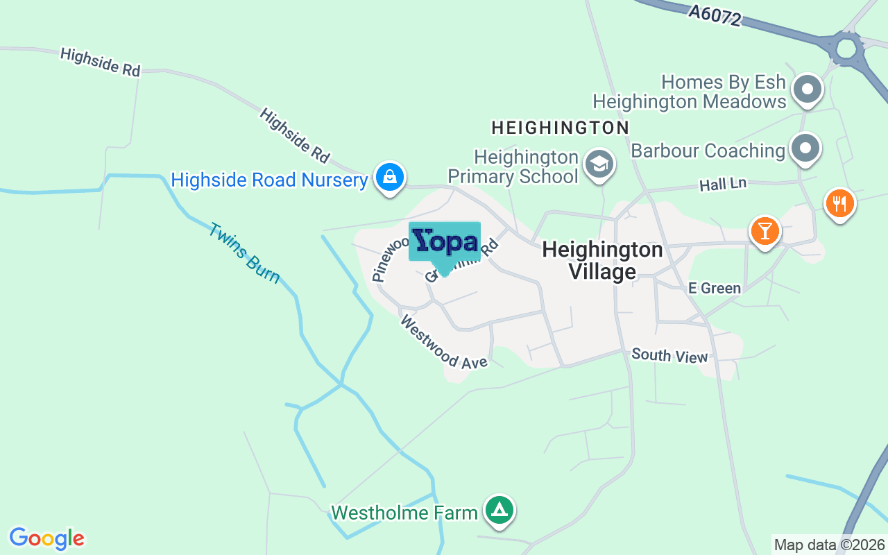 Map showing the location of DL5 6RN