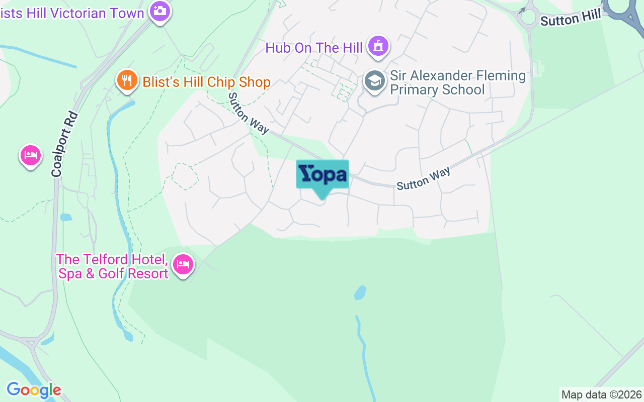 Map showing the location of TF7 4BG