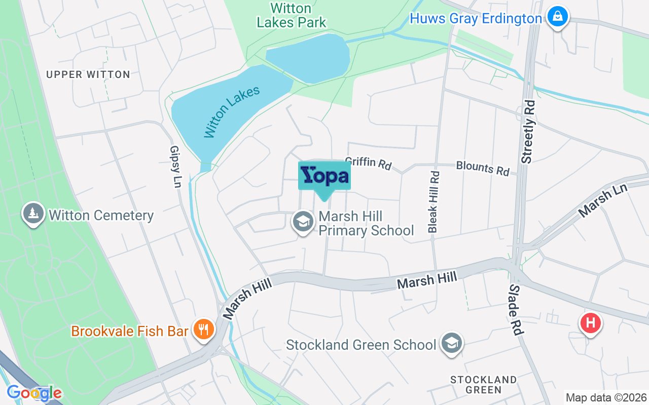 Map showing the location of B23 7EB