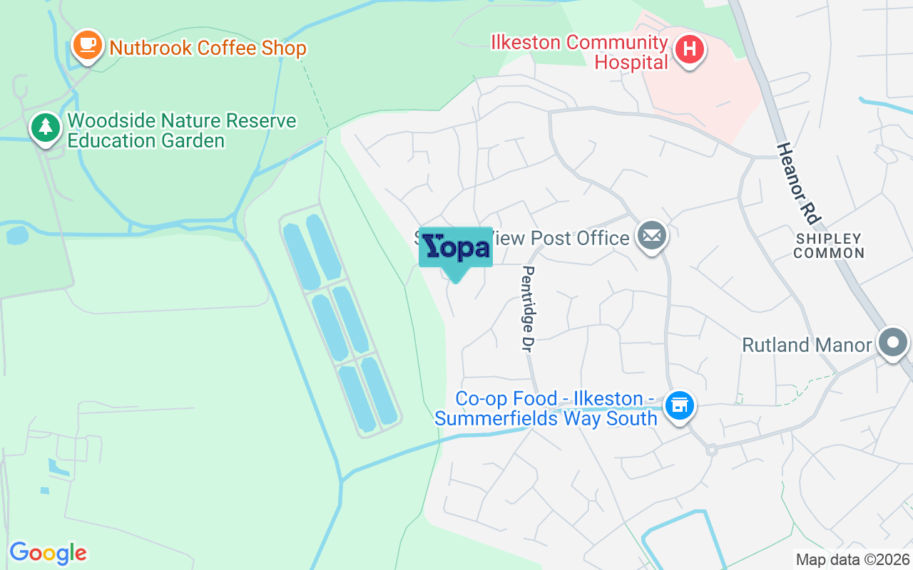 Map showing the location of DE7 9HG