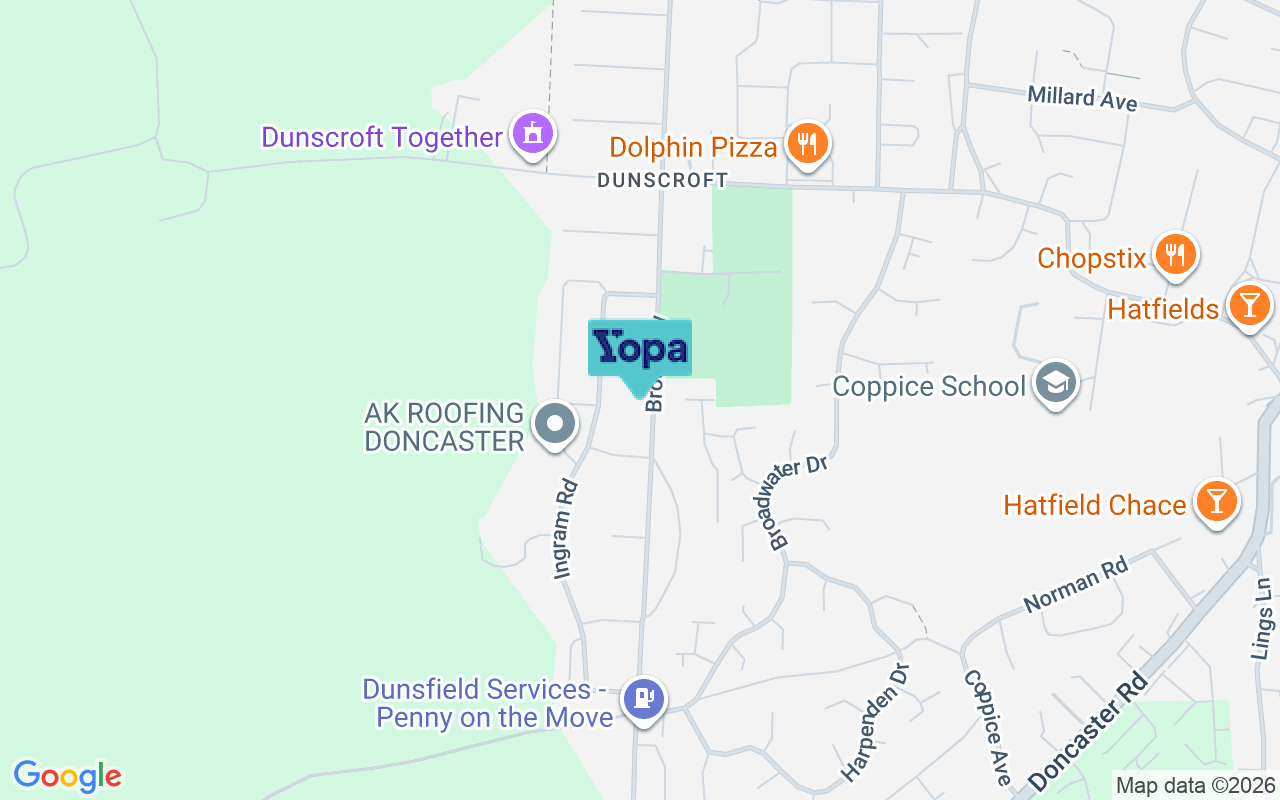 Map showing the location of DN7 4HR