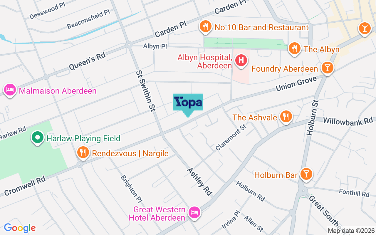 Map showing the location of AB10 6SS