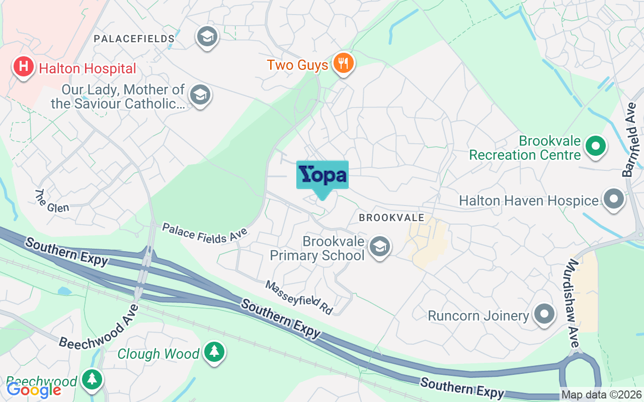 Map showing the location of WA7 6BQ