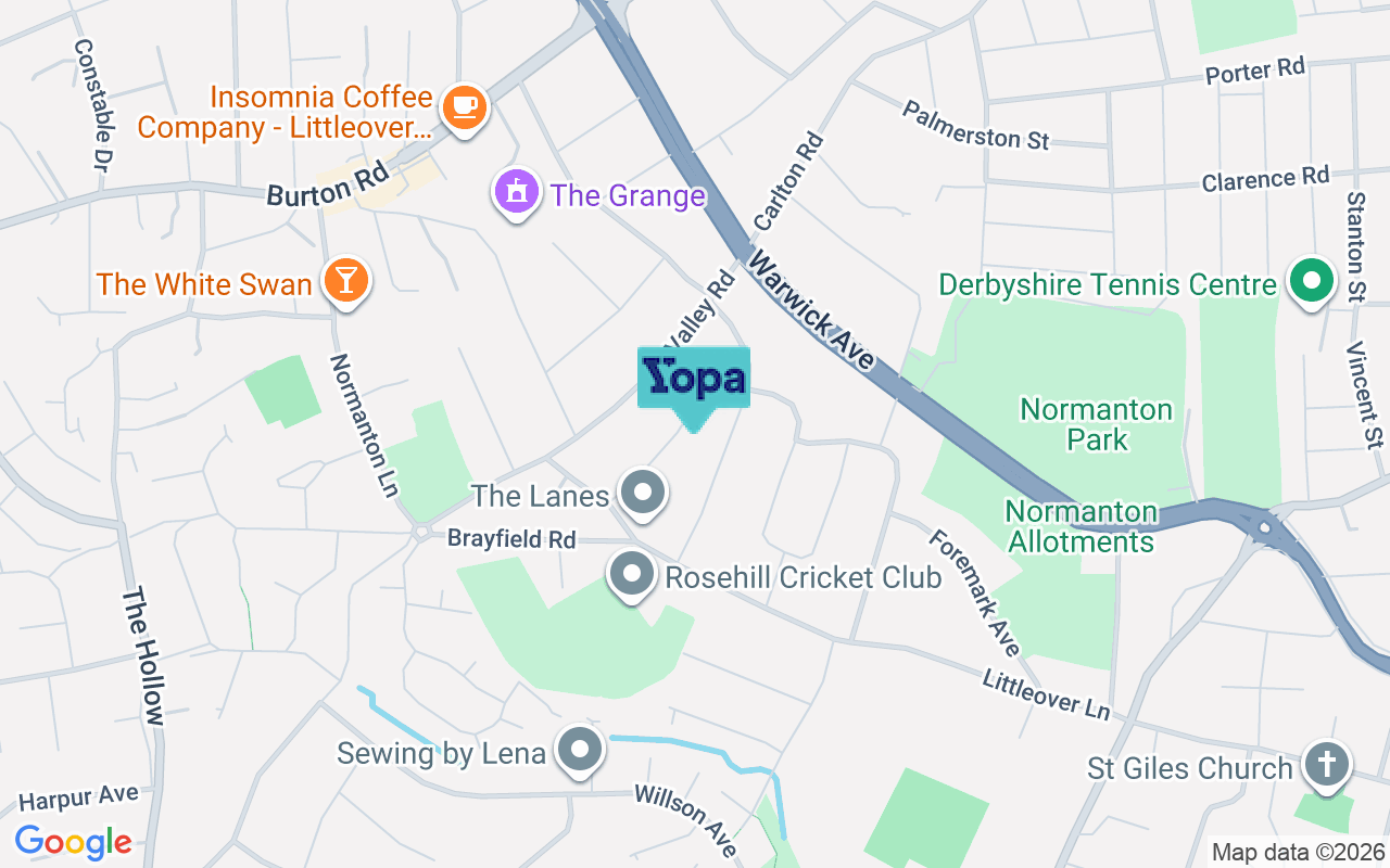 Map showing the location of DE23 6HU