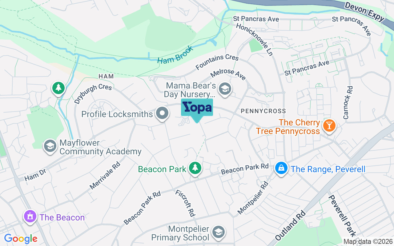 Map showing the location of PL2 3RX
