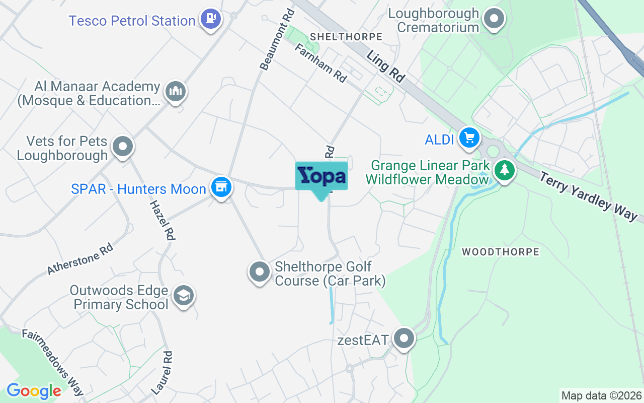 Map showing the location of LE11 2LX