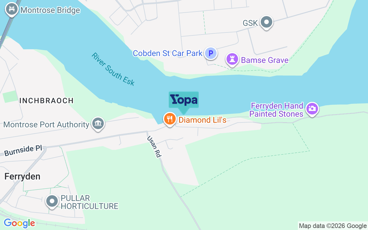 Map showing the location of DD10 9RP