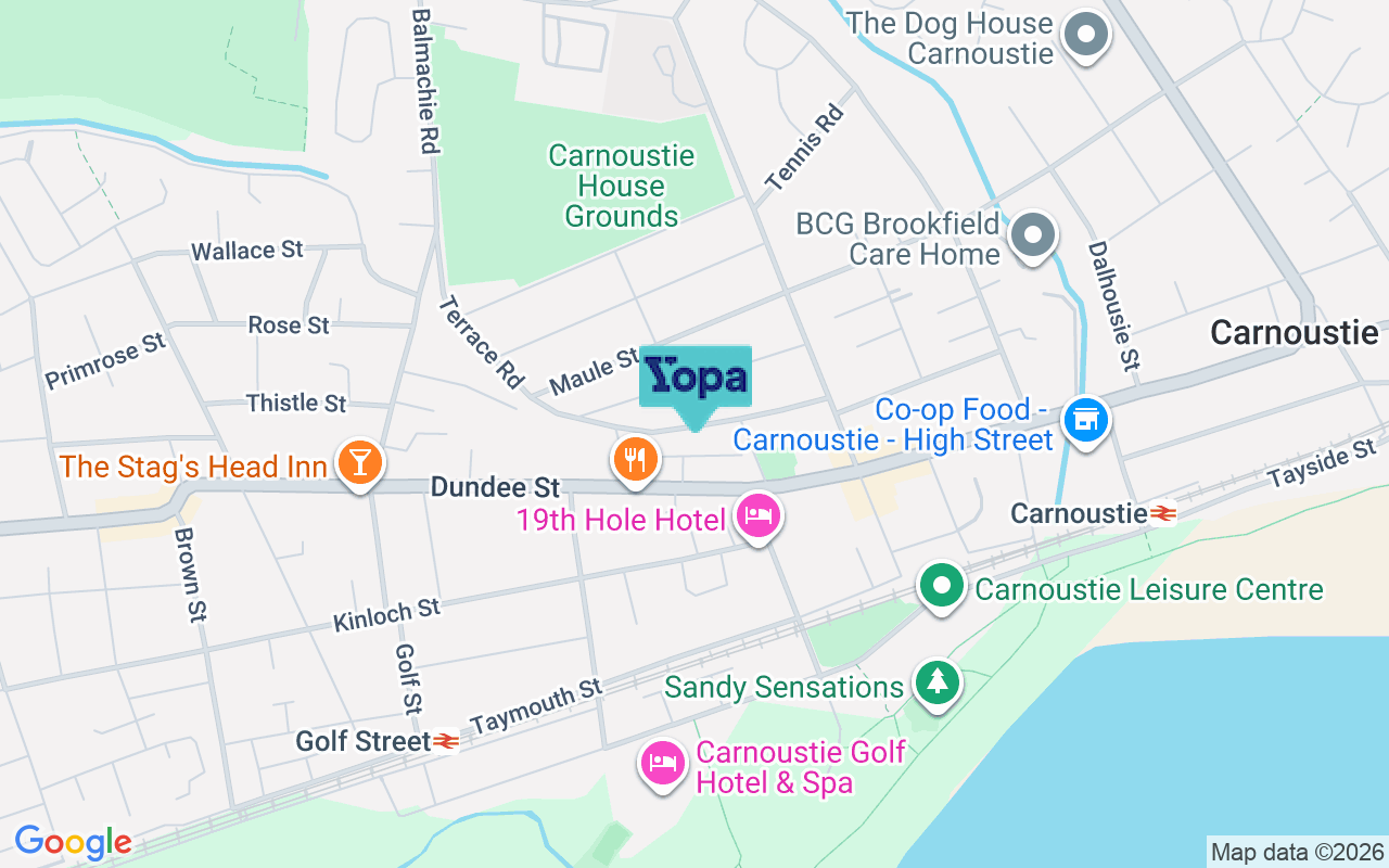 Map showing the location of DD7 7AH