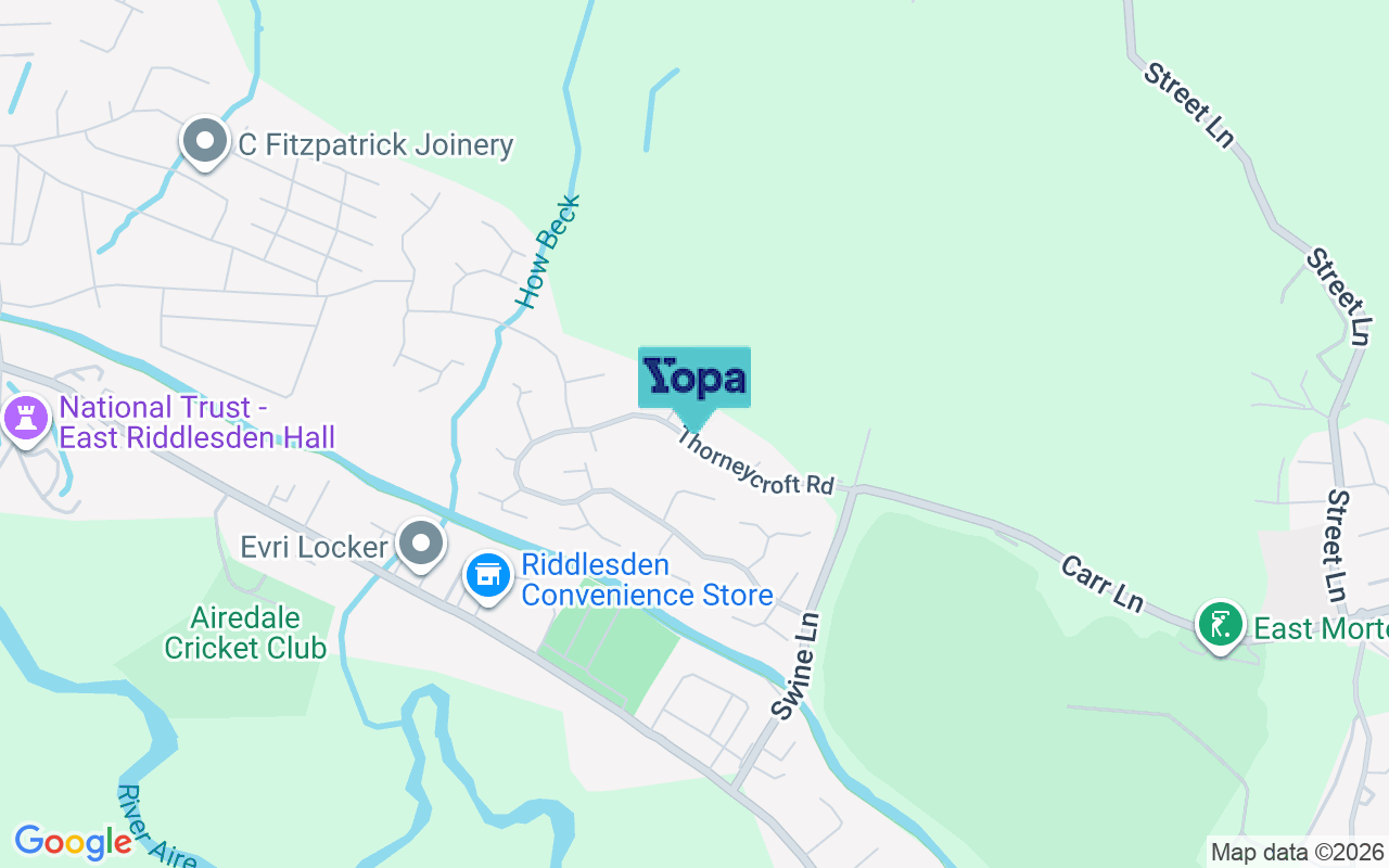 Map showing the location of BD20 5QW