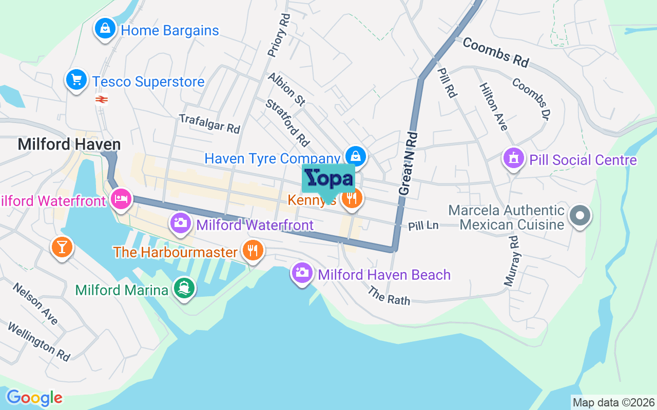 Map showing the location of SA73 2HW