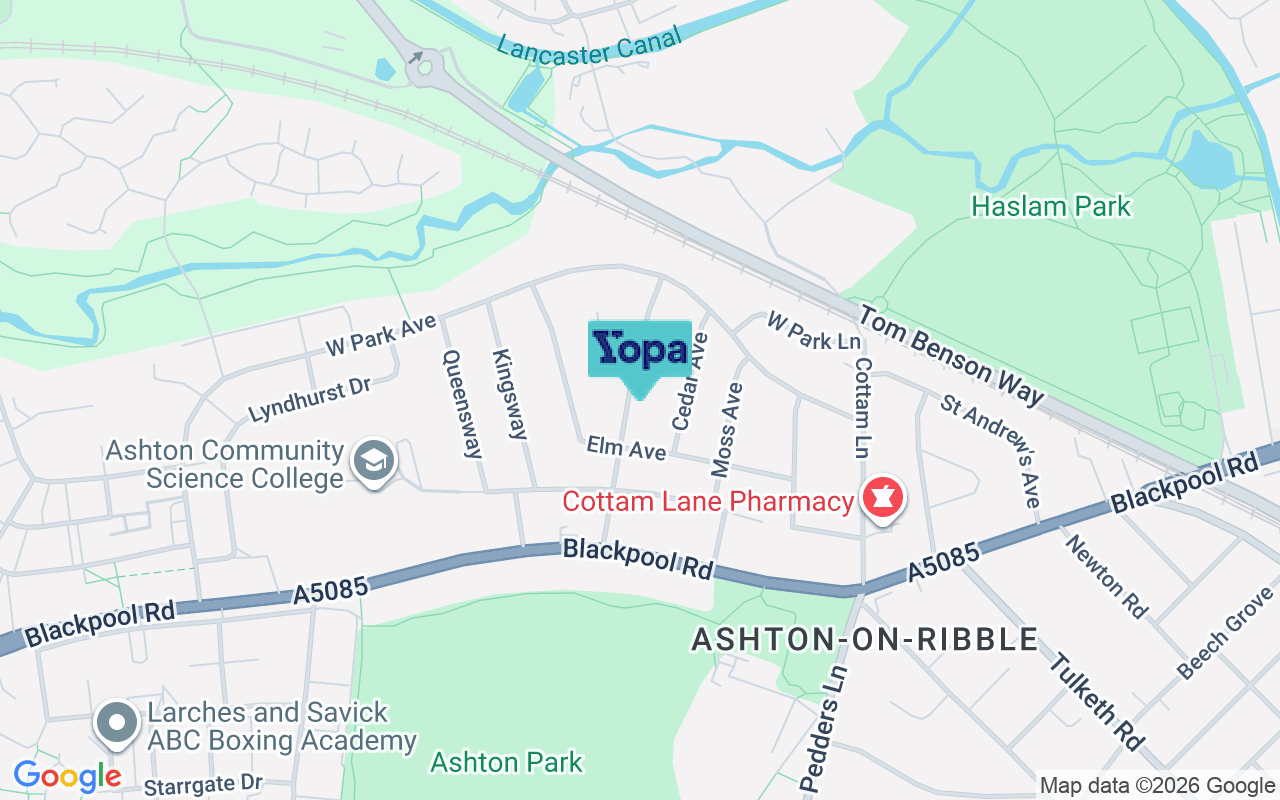 Map showing the location of PR2 1SQ