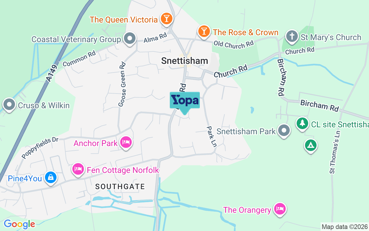 Map showing the location of PE31 7RD