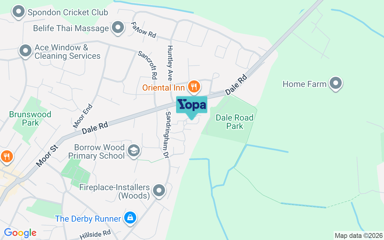 Map showing the location of DE21 7QB