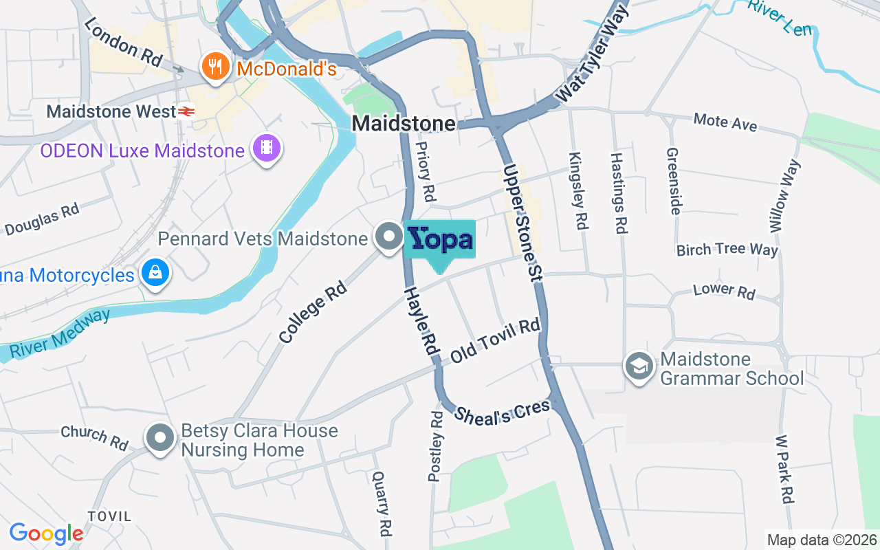 Map showing the location of ME15 6PX