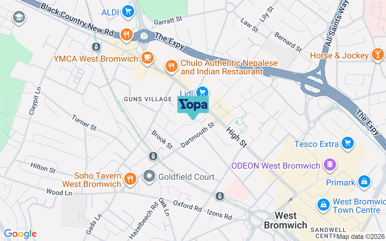 Map showing the location of B70 9JT