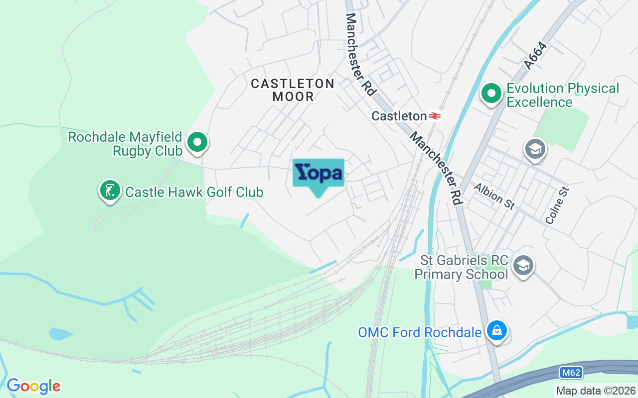 Map showing the location of OL11 3BN