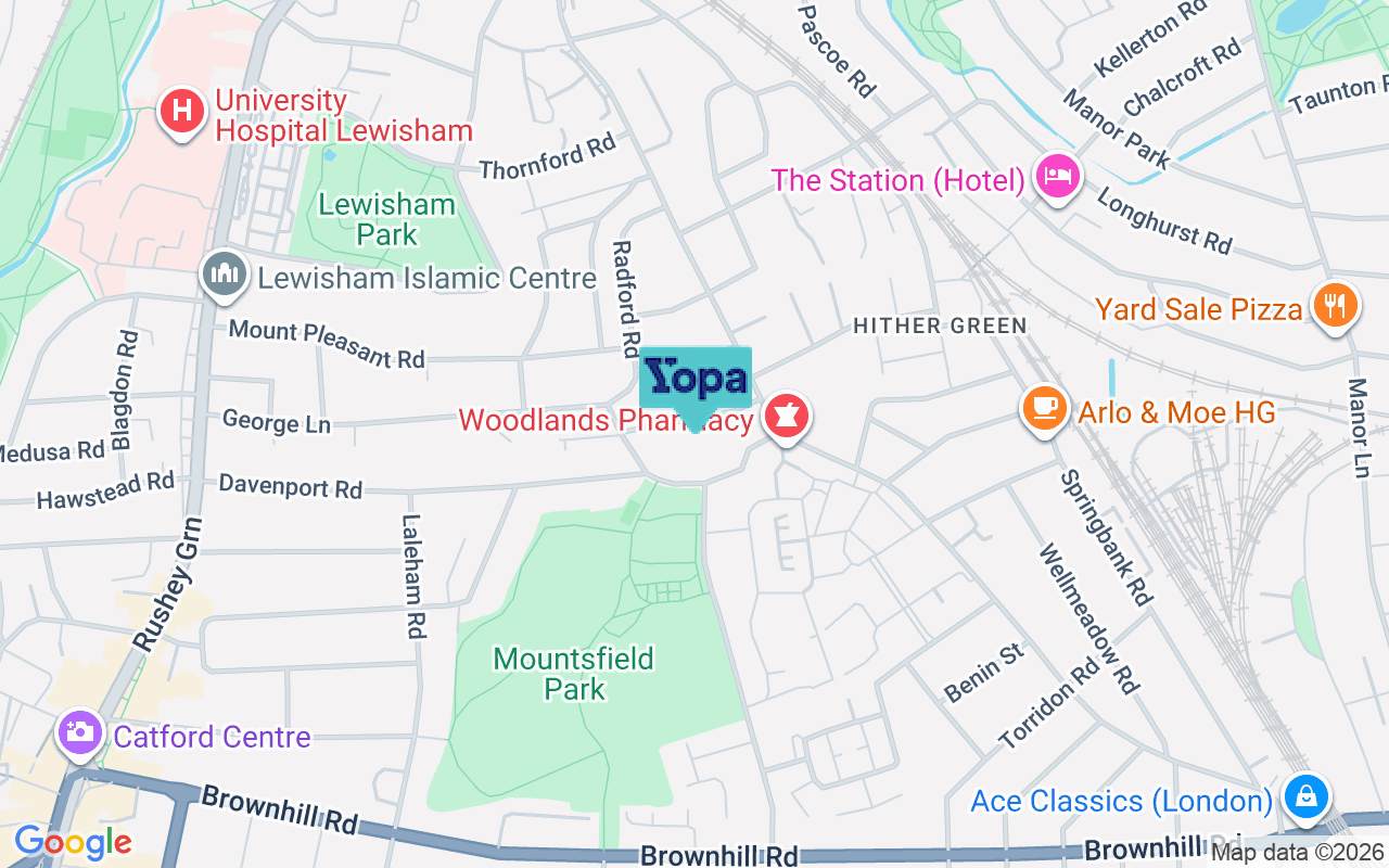 Map showing the location of SE13 6HR