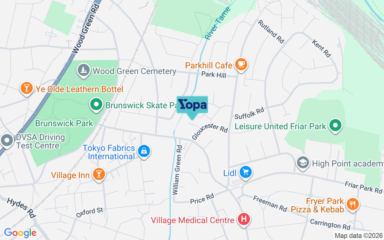 Map showing the location of WS10 0TU