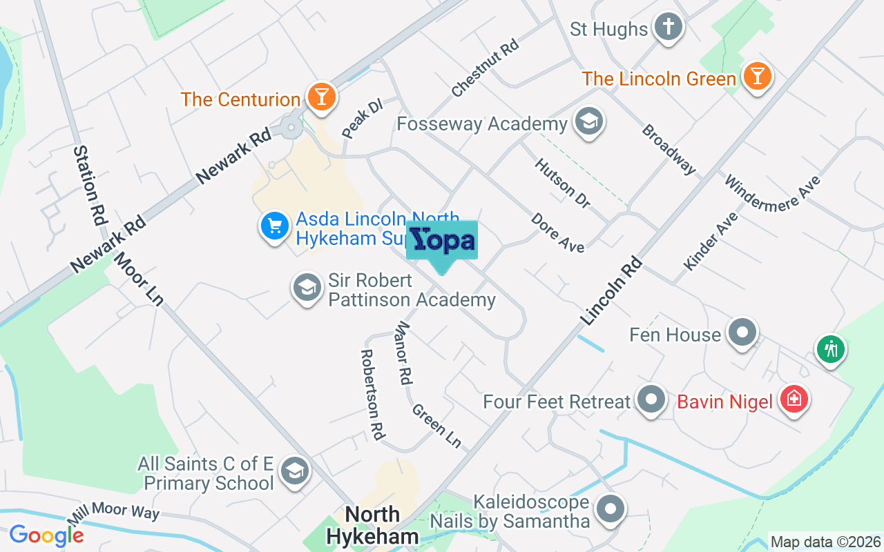 Map showing the location of LN6 8PJ