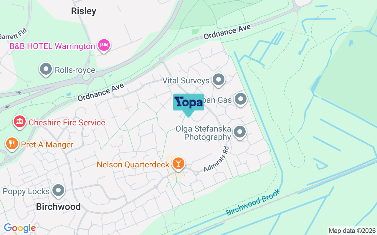 Map showing the location of WA3 6QH