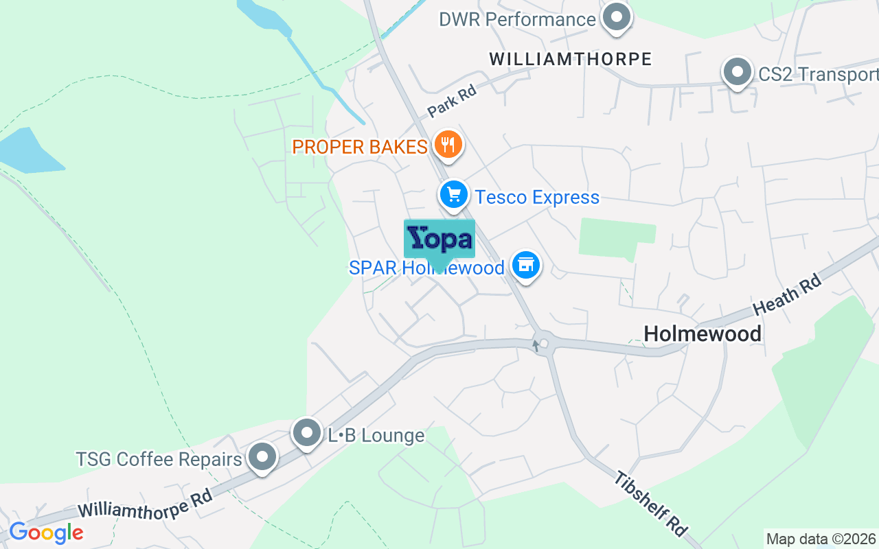 Map showing the location of S42 5WE